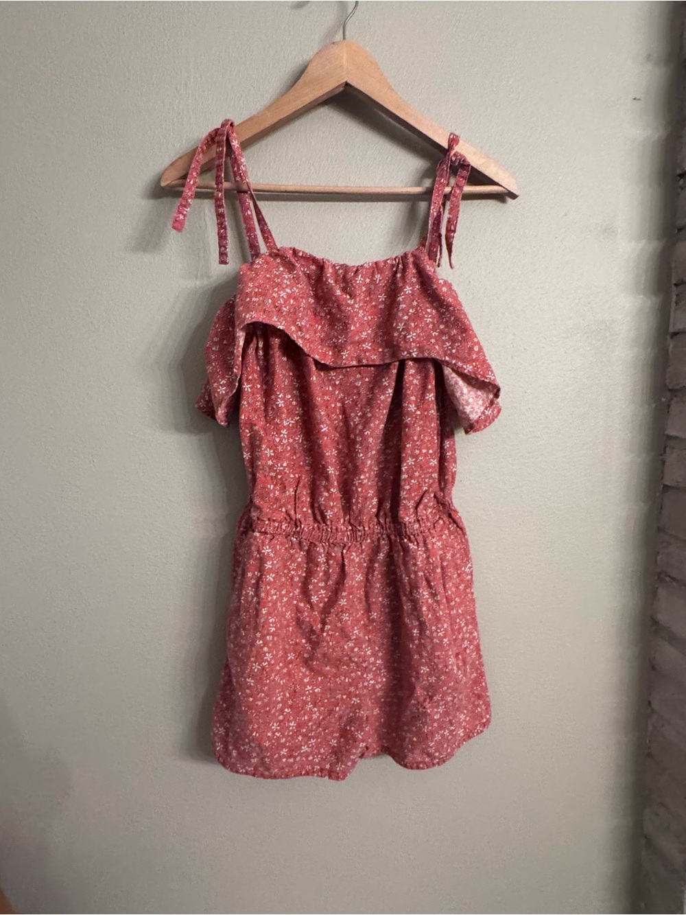 TEA Floral Tie-Shoulder Romper